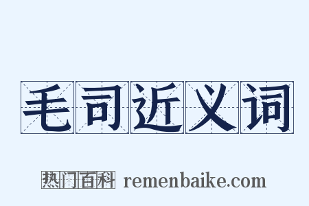 毛司近义词是什么意思的图片